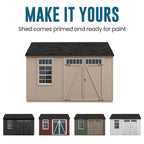 Heartland Coronado 12-ft x 8-ft Gable Style Wood Outdoor Storage Shed with 1 Windows 1 Doors (Floor Included)