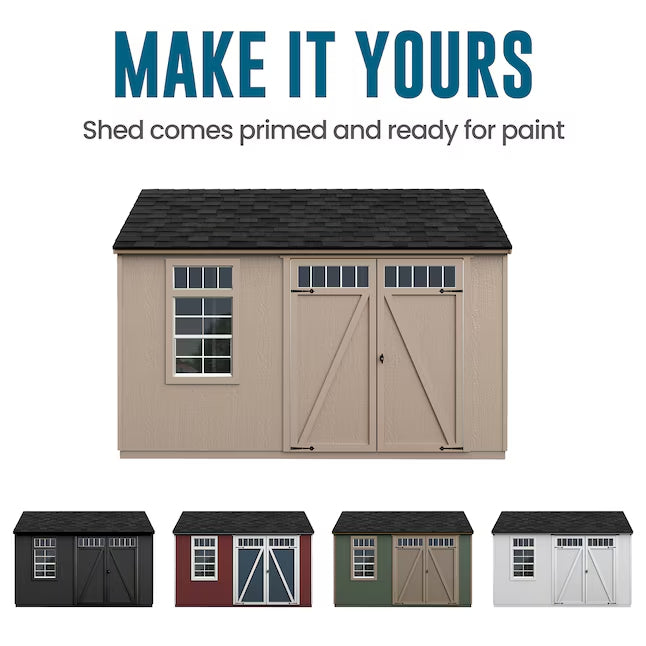 Heartland Coronado 12-ft x 8-ft Gable Style Wood Outdoor Storage Shed with 1 Windows 1 Doors (Floor Included)