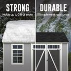 Heartland Coronado 12-ft x 8-ft Gable Style Wood Outdoor Storage Shed with 1 Windows 1 Doors (Floor Included)