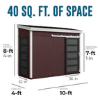 Heartland Lean-to 10-ft x 4-ft Lean-to Style Wood Outdoor Storage Shed with 2 Doors (Floor Included)