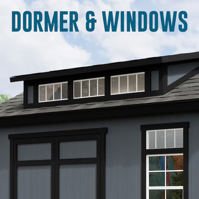 Heartland Summerhill 10-ft x 12-ft Gable Style Wood Outdoor Storage Shed with 3 Windows 2 Doors (Floor Included)
