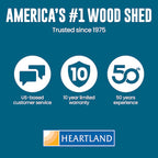 Heartland Cancun 10-ft x 8-ft Lean-to Style Wood Outdoor Storage Shed with 1 Windows 1 Doors (Floor Included) (Installation Included)