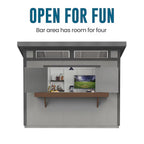 Heartland Cancun 10-ft x 8-ft Lean-to Style Wood Outdoor Storage Shed with 1 Windows 1 Doors (Floor Included) (Installation Included)