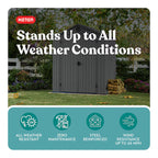 Keter 6-ft x 4-ft Darwin Gray Gable Resin Storage Shed (Floor Included)