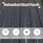 VEIKOUS 10-ft x 6-ft Metal storage shed Galvanized steel Storage Shed